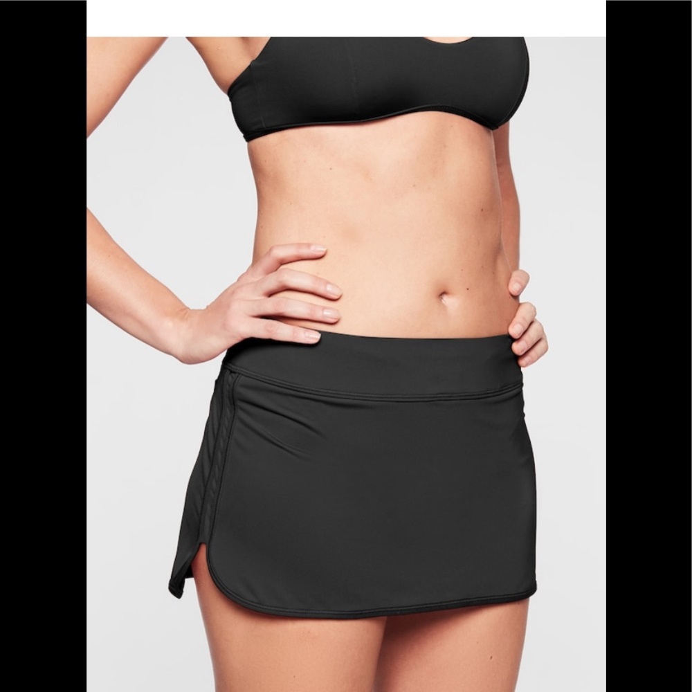 NWT-Athleta Black Tidal Swim Skirt, Medium
